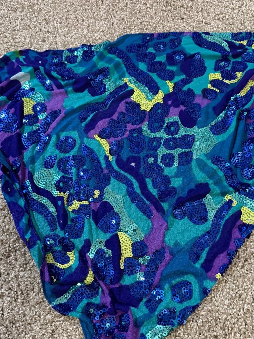 Vintage Sequin Triangle scarf, or wrap,multiple colors